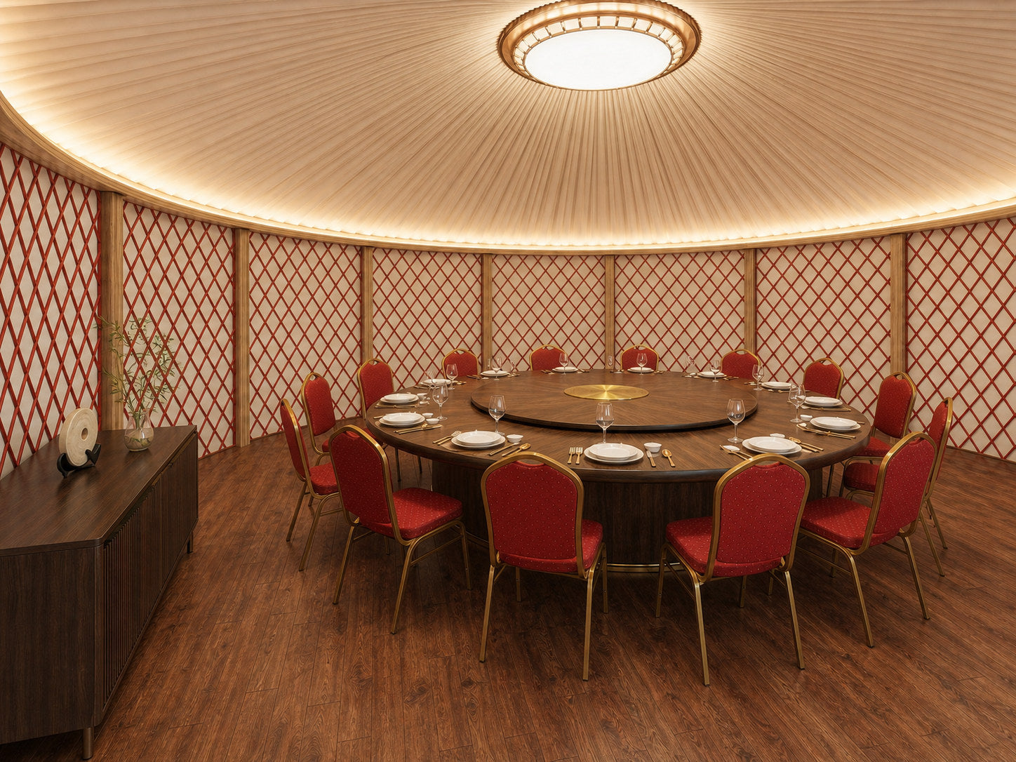 Tenger 52 m² Reception and Dining Space interior view 2