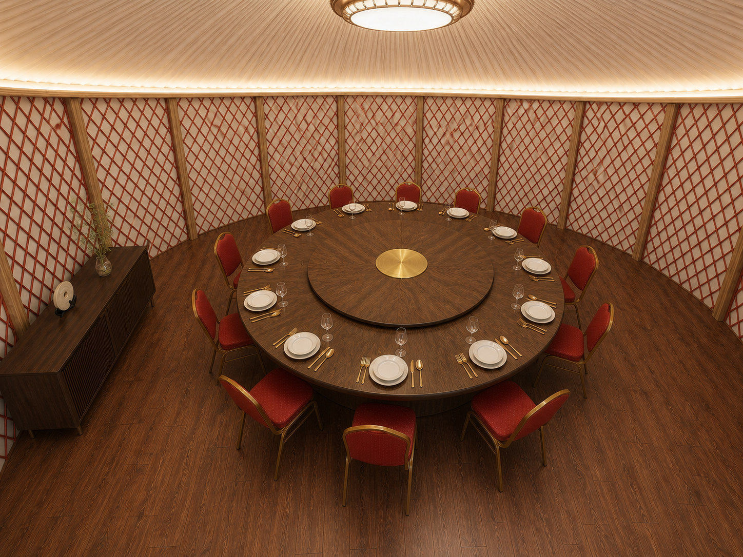 Tenger 52 m² Reception and Dining Space interior view 4
